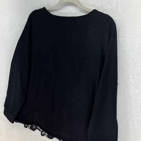 Adrianna Papell Lace Front Top Women's Size XXL Black - Picture 8 of 10